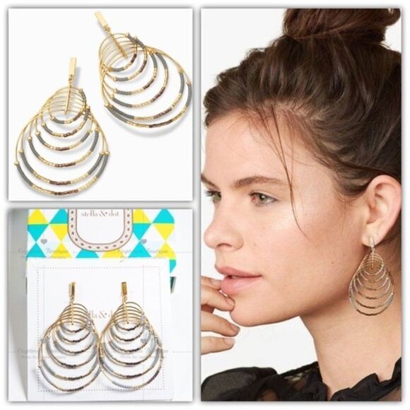 stella & dot / rebecca minkoff  ~ prima chandeliers ~ circles - Picture 1 of 4